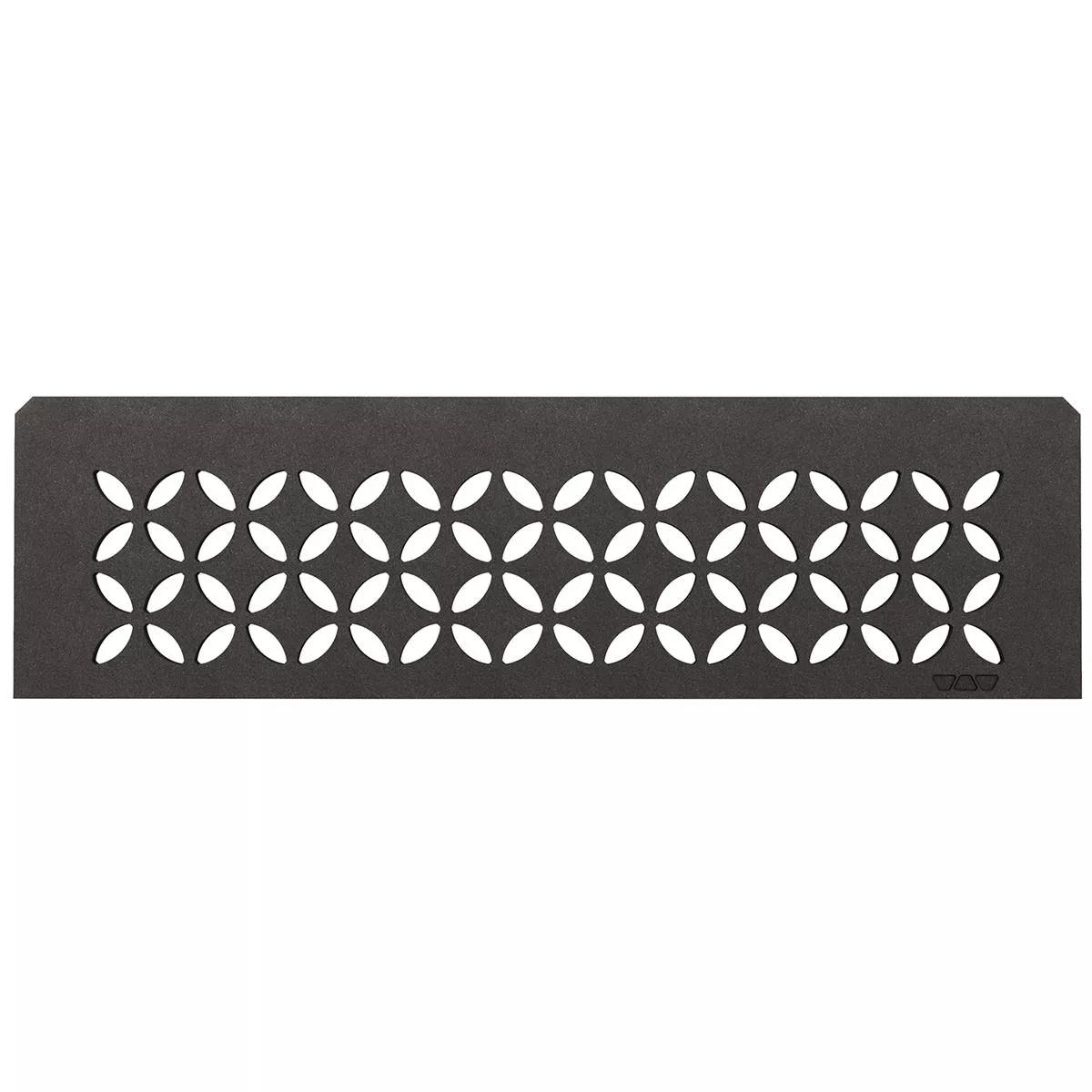 Estantería de pared rectangular Schlüter de 30x8,7 cm con estampado floral en color antracita.