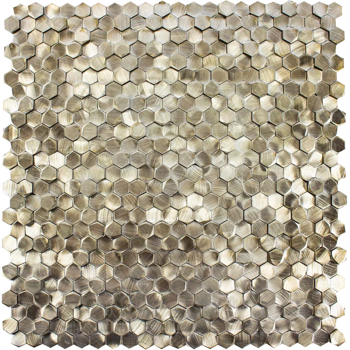Auminio Metal Azulejos De Mosaico McAllen Oro