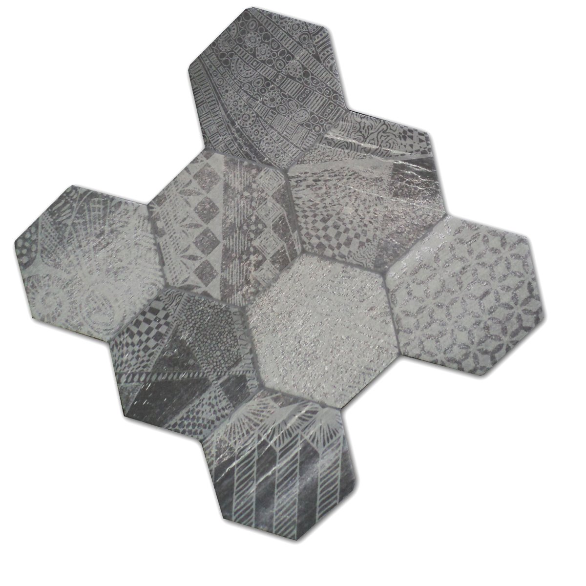 Pavimentos Hexagonales Hologram Óptica 45x45cm
