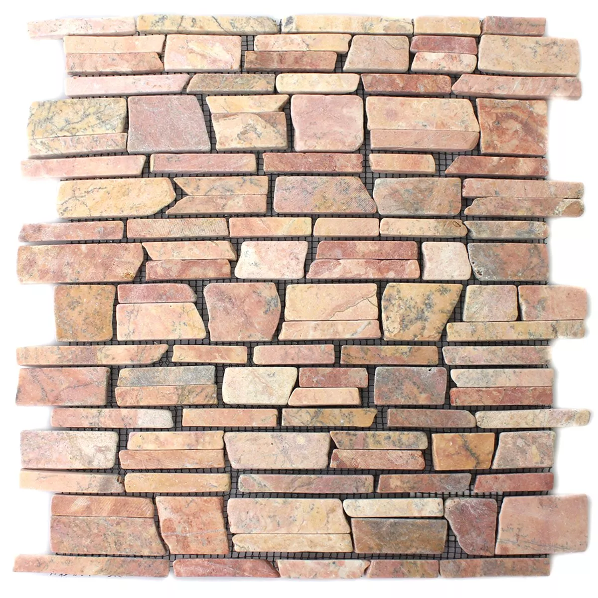 Azulejos De Mosaico Mármol Piedra Natural Brick Rossoverona