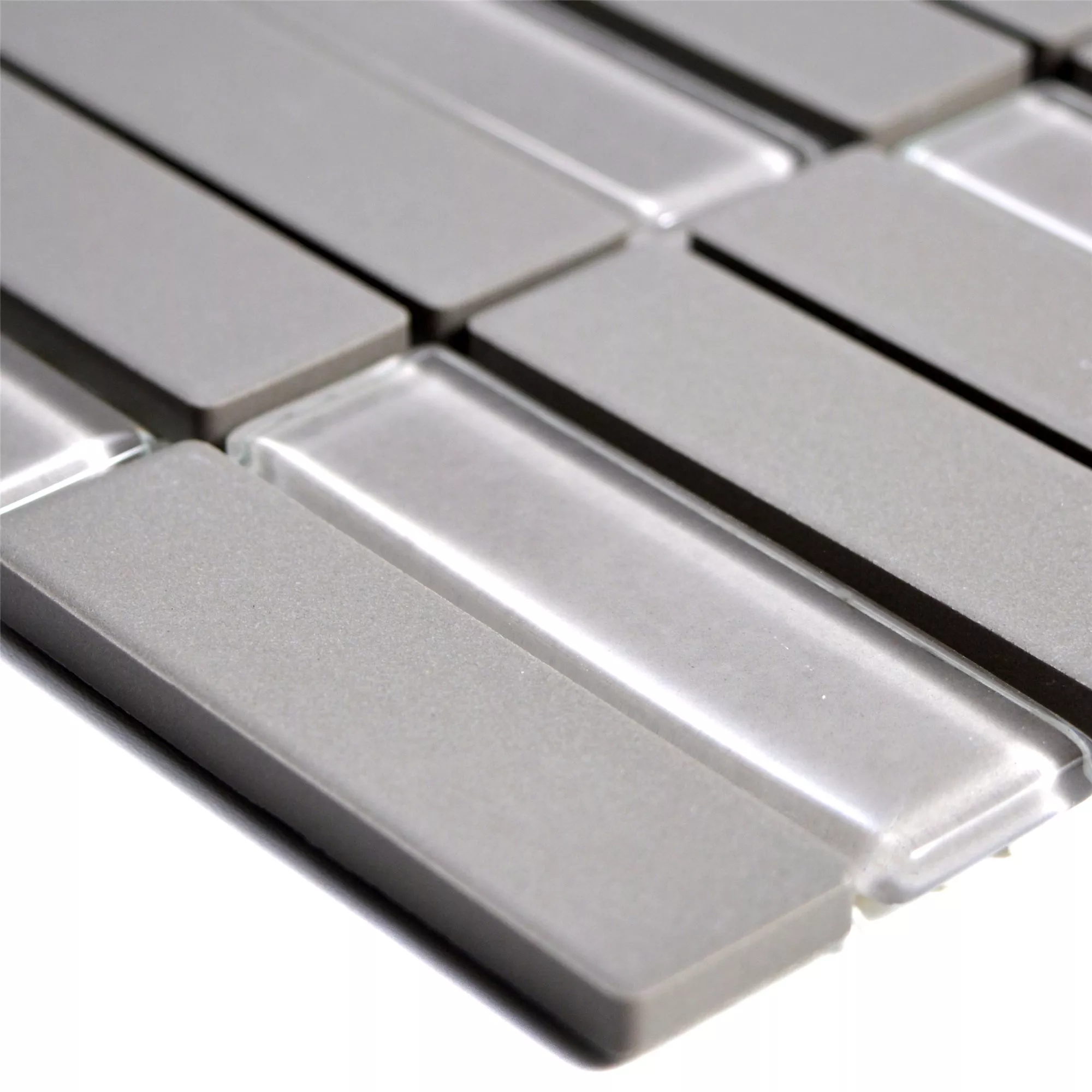 Azulejos De Mosaico No Esmaltado Garden Gris Palillos