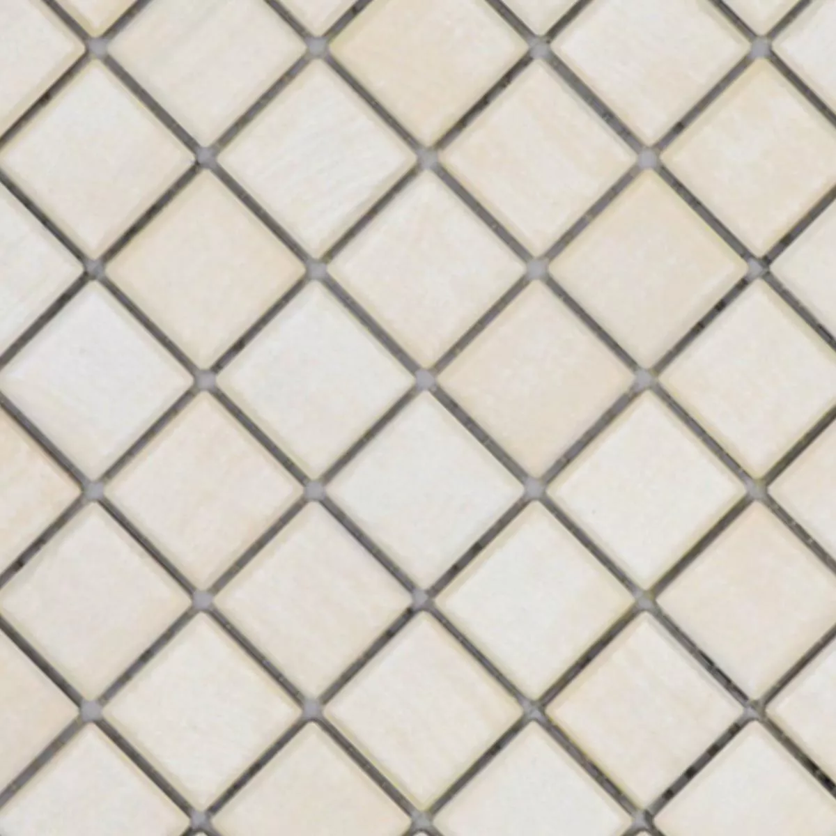 Mosaico Cerámico Azulejos Luminara Aspecto de Madera Beige