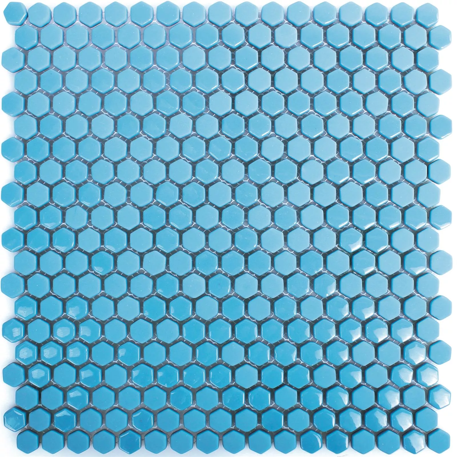 Mosaico De Cristal Azulejos Brockway Hexagonales Eco Azul