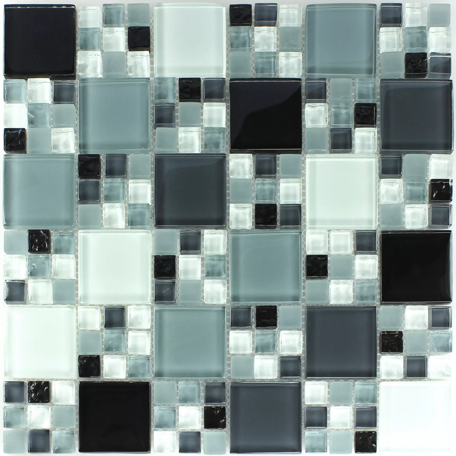 Azulejos De Mosaico Cristal Gris Mezcla