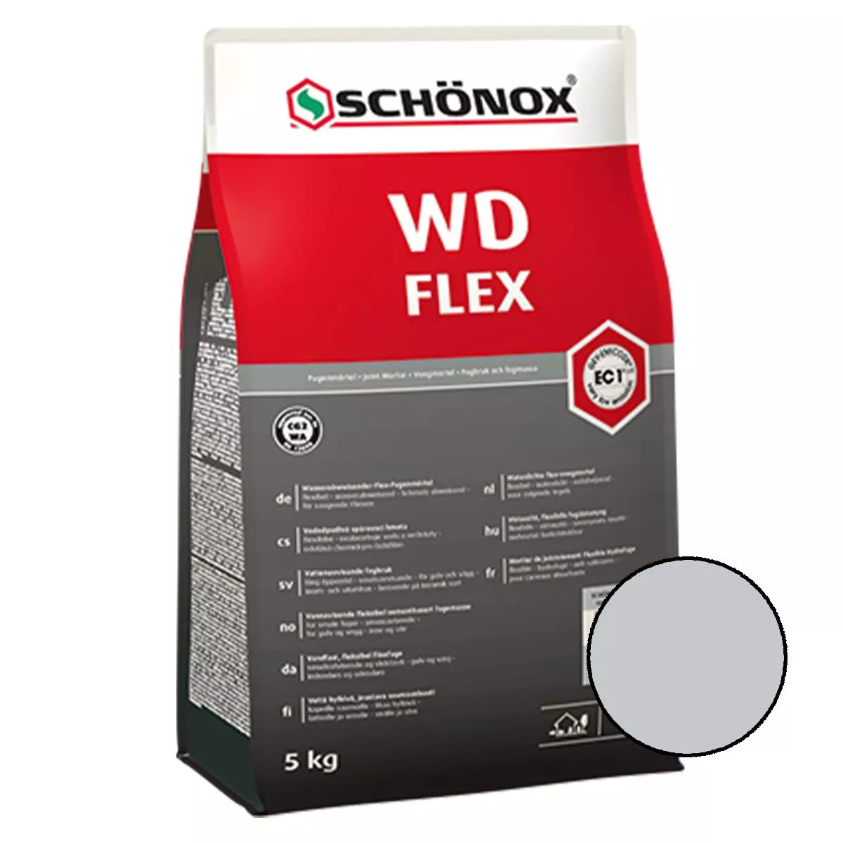 Lechada Schönox WD Flex Gris Plata 15 kg