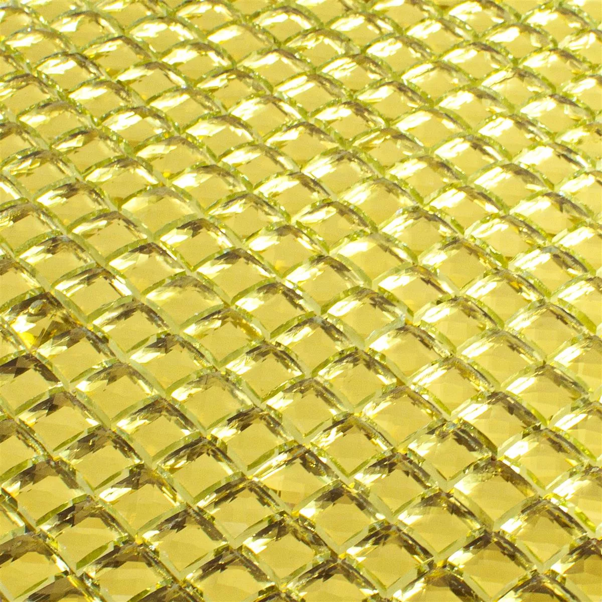 Cristal Azulejos De Mosaico Victoria Oro Cuadrado 15