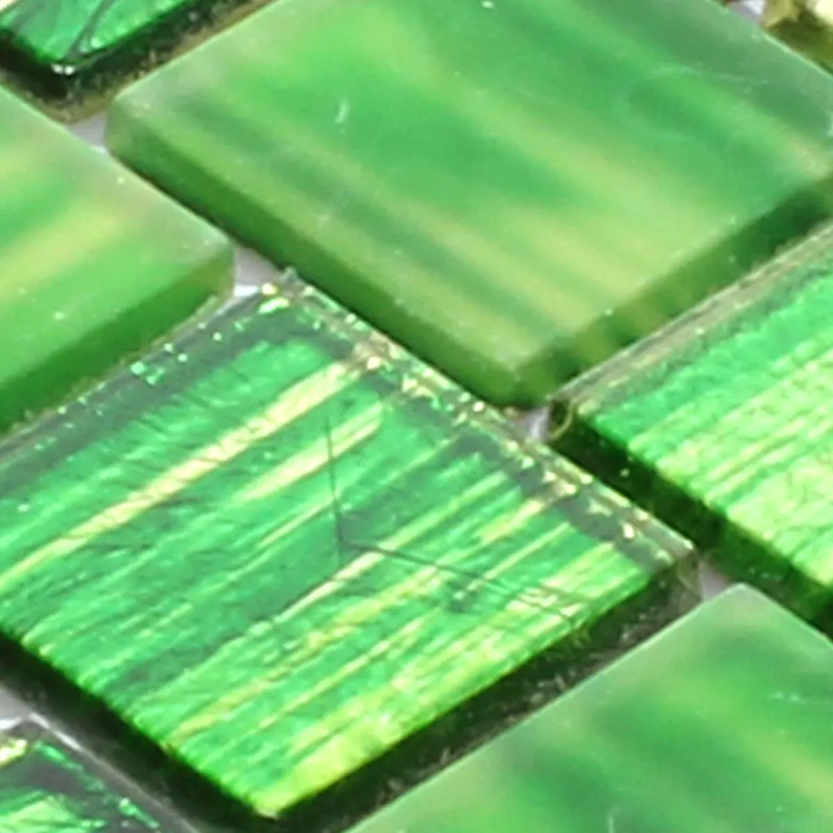Muestra Mosaico De Cristal Azulejos Lanzarote Verde Estrecho