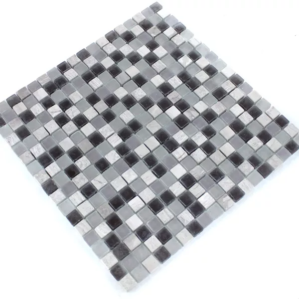 Azulejos De Mosaico Cristal Mármol 15x15x8mm Púrpura Mezcla