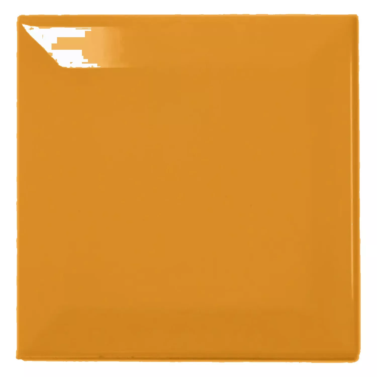 Azulejo de metro Amarillo Brillante 10x10 cm Faceta Catarina Ocre