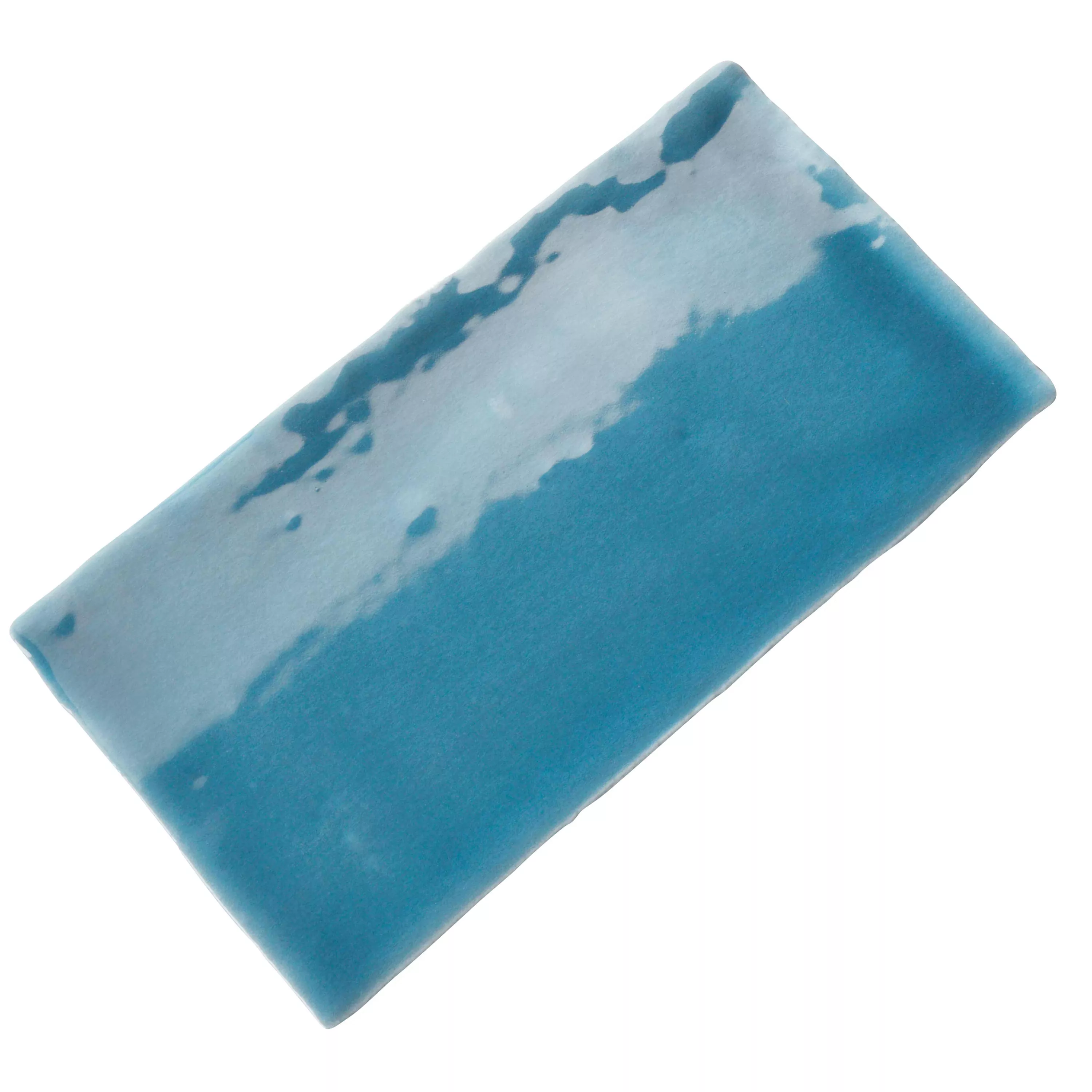 Revestimiento Algier Hecho A Mano 7,5x15cm Mar Azul