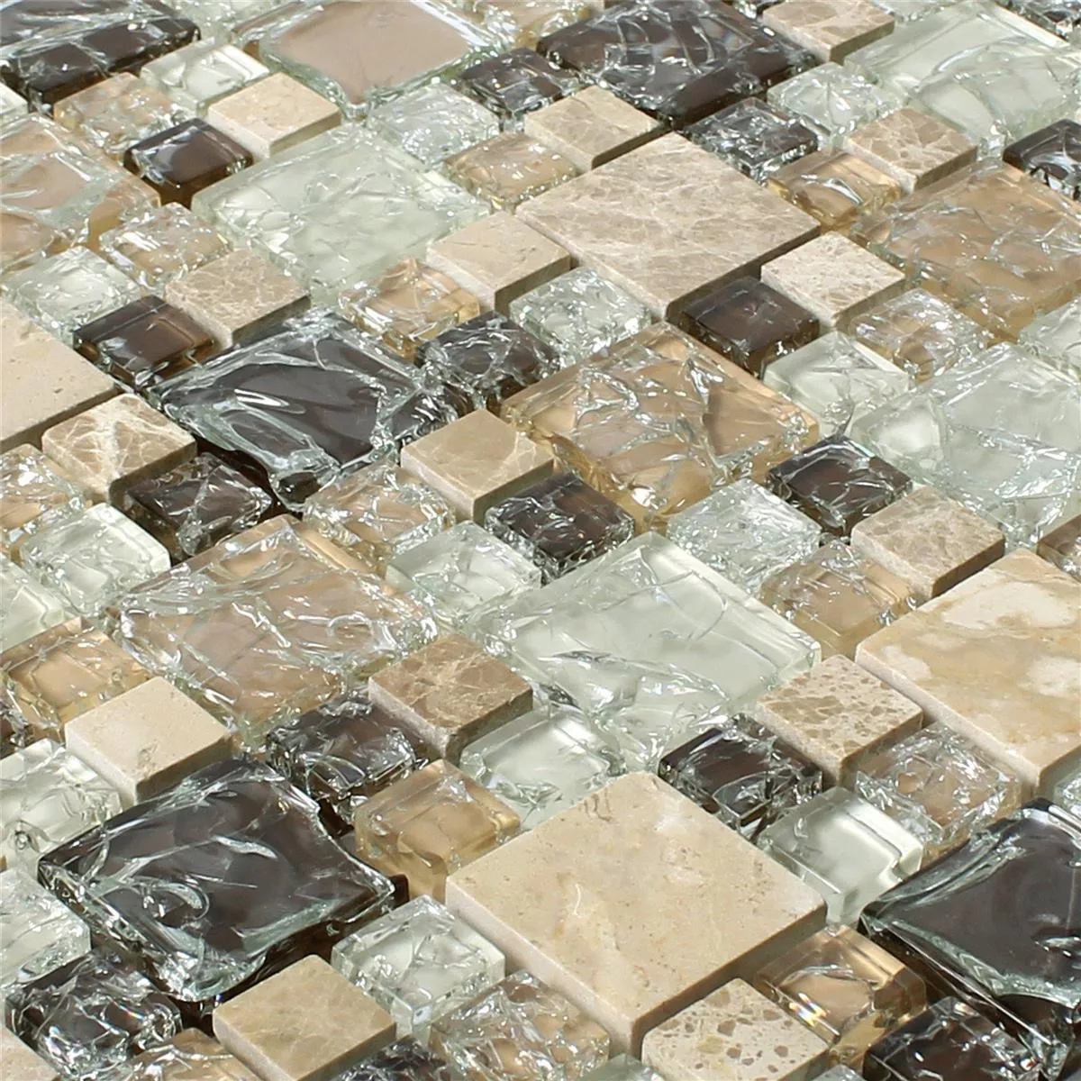 Azulejos De Mosaico Cristal Piedra Natural Malawi Emperador 2 Mezcla
