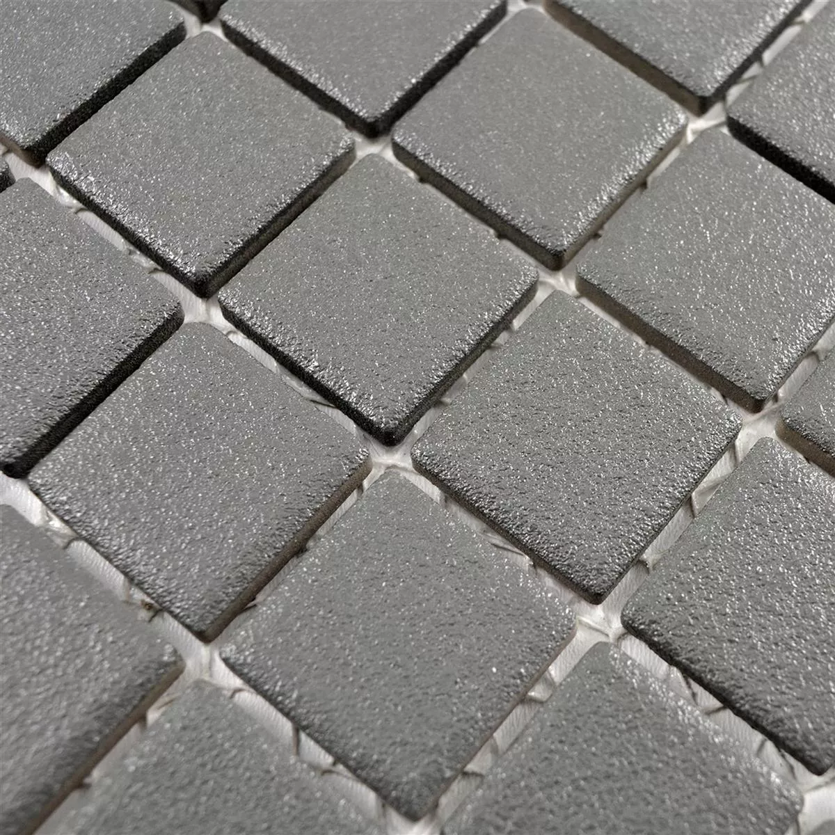 Muestra Cerámica Azulejos De Mosaico Shalin Antideslizante R10 Gris Q25