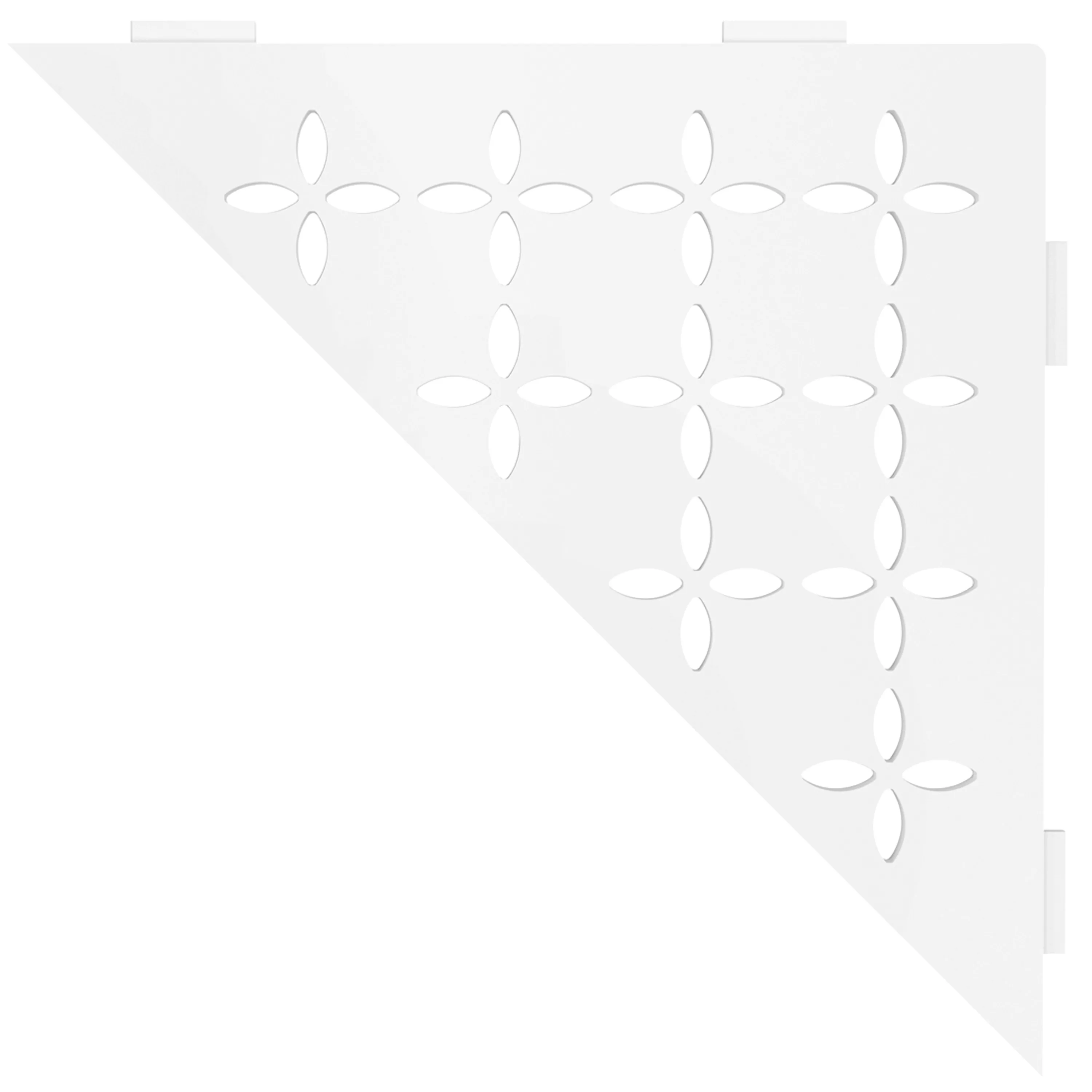 Estante de pared estante de ducha Schlüter triángulo 21x21cm blanco floral