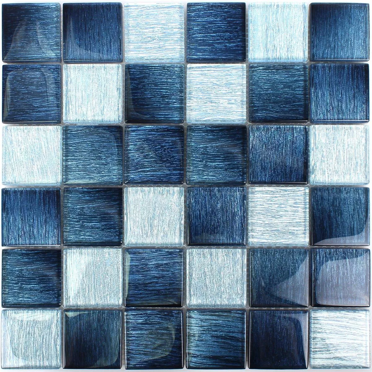 Muestra Mosaico De Cristal Azulejos Bellevue Azul