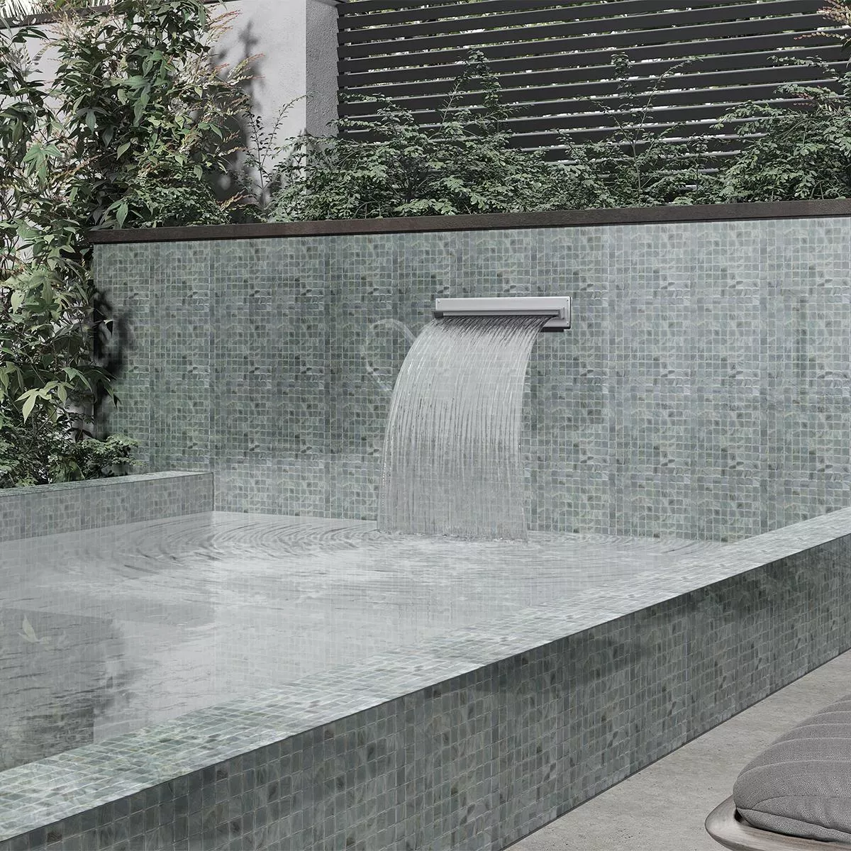 Cristal Piscina Mosaico Alassio Gris 25