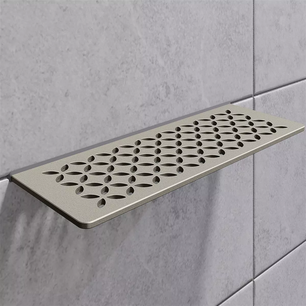 Estante de ducha estante de pared Schlüter rectángulo 30x11,5cm gris floral