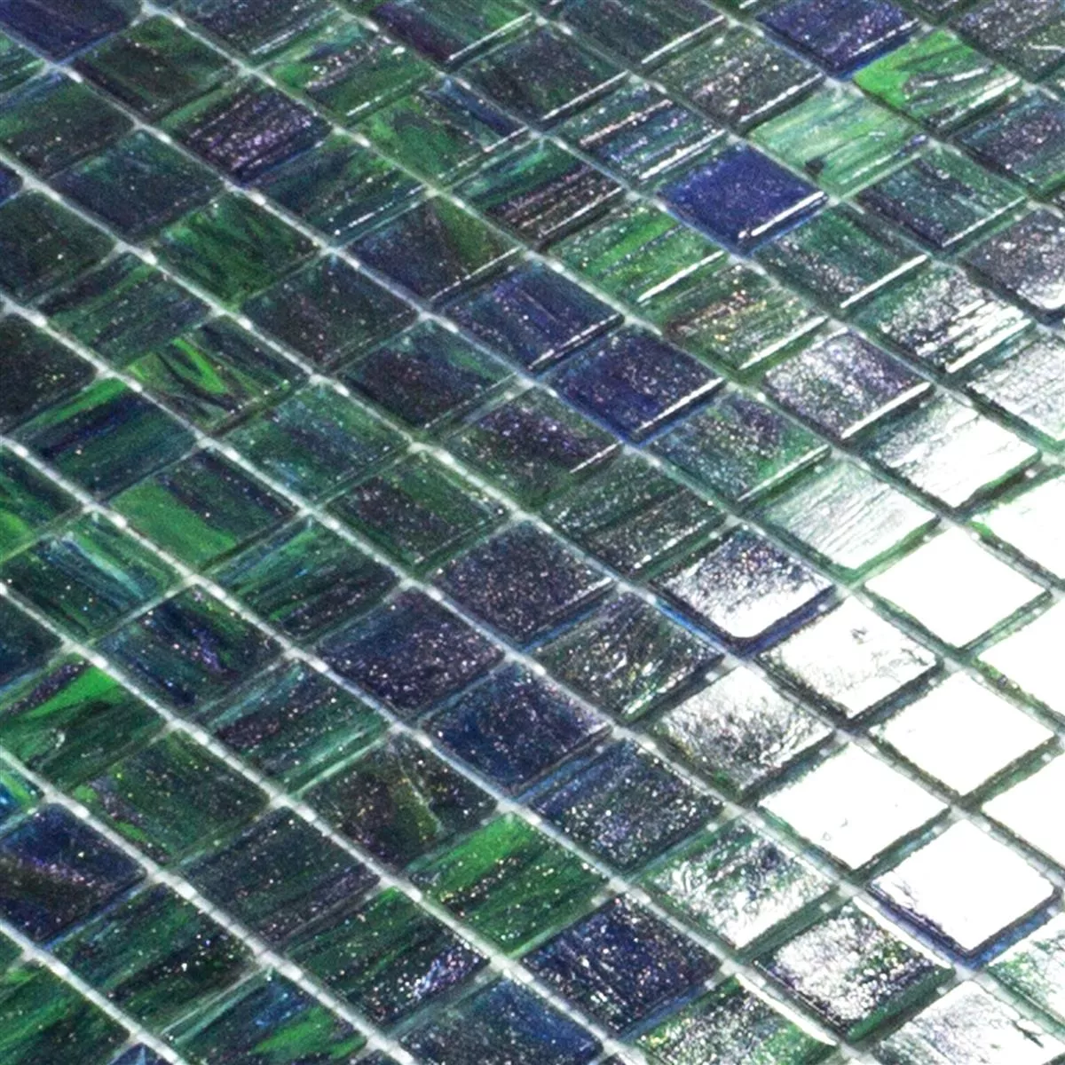 Mosaico de Cristal Azulejos Catalina Azul Verde Mix