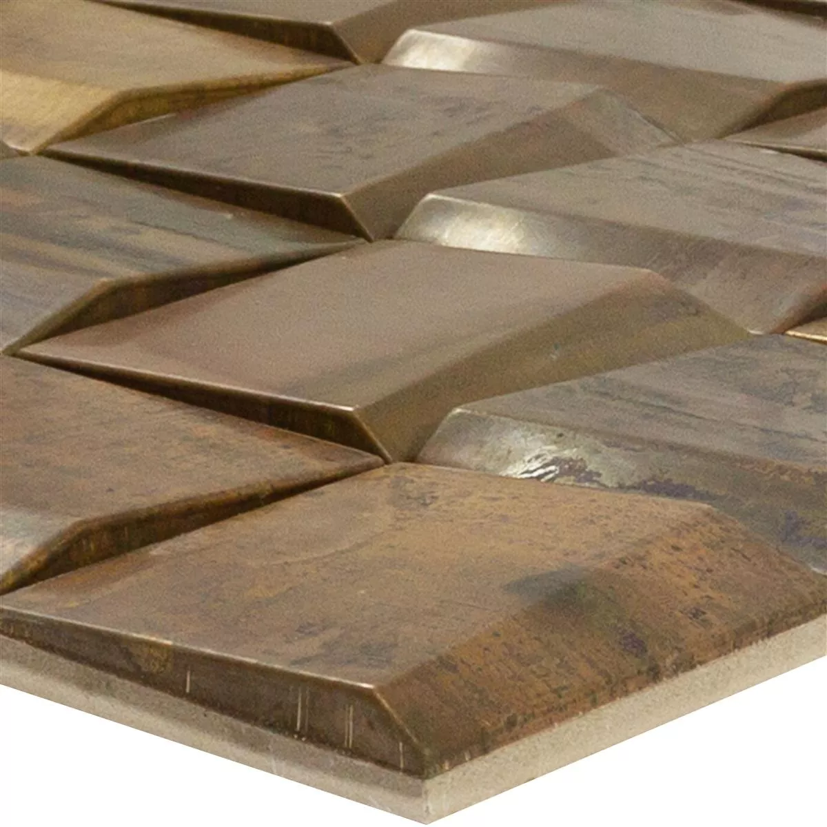 Metal Cobre Azulejos De Mosaico Copperfield 3D 48x48mm Metal Cobre Azulejos De Mosaico Copperfield 3D 48x48mm