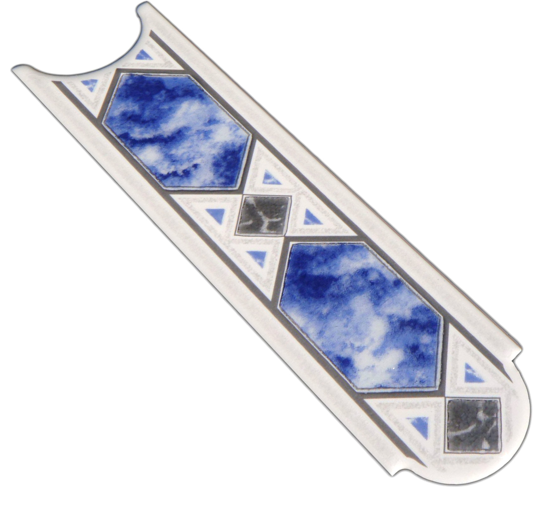 Cerámica Azulejos Borde Melissa Azul 5x20cm