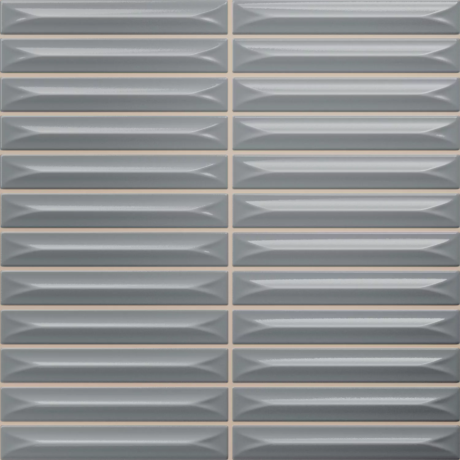 Bevel Gris Brillante Palillos 20x20 cm