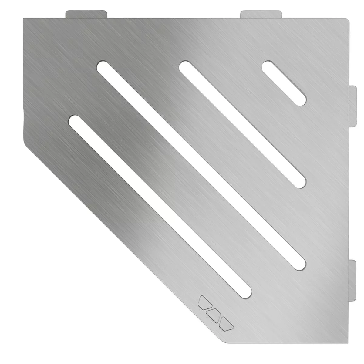 Estante de pared estante de ducha Schlüter 5eck 19,5x19,5cm Wave Silver