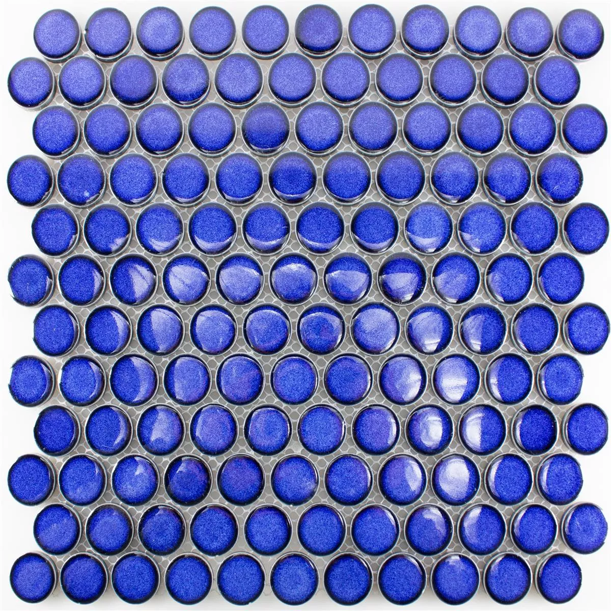 Muestra Cerámica Botón Azulejos De Mosaico Mission Azul
