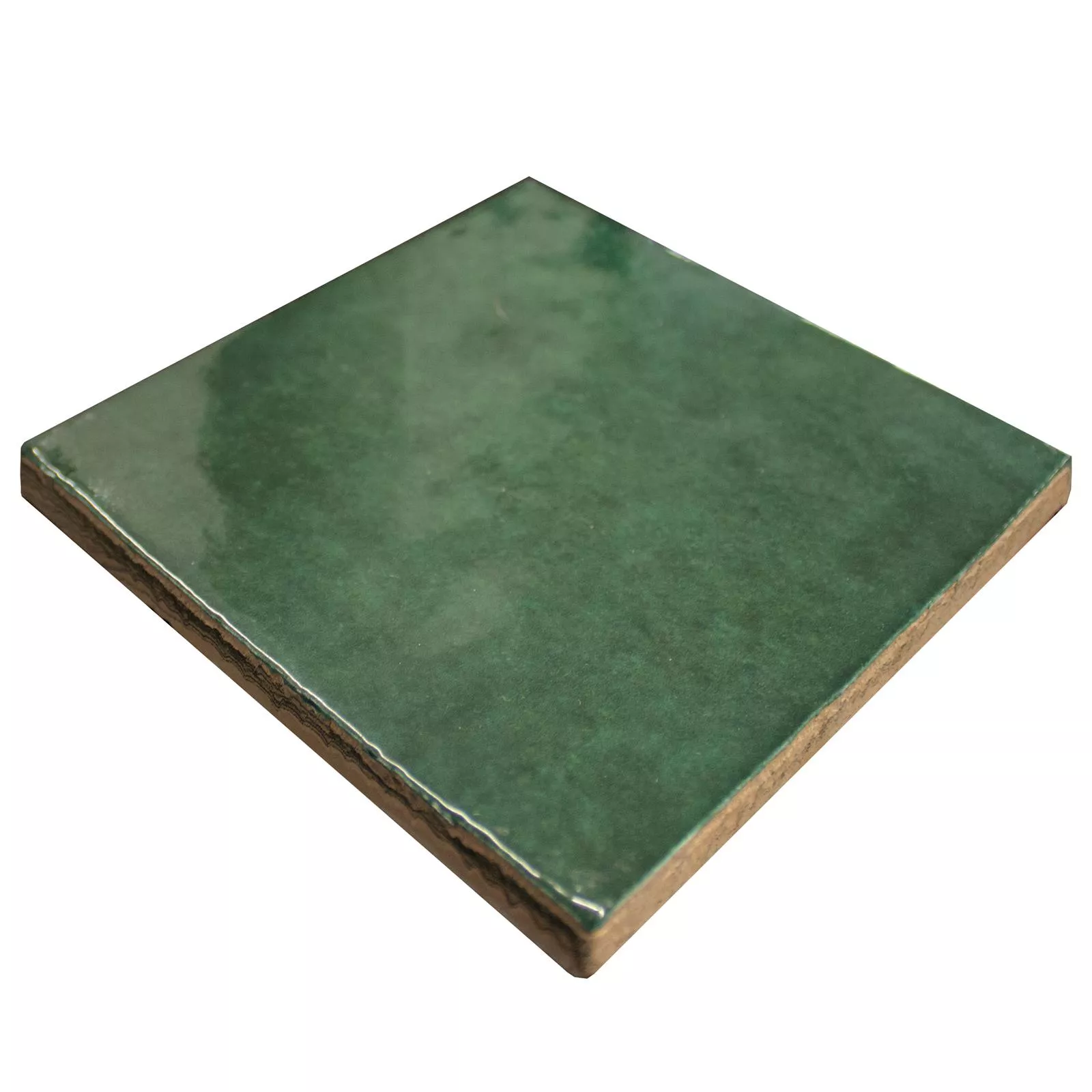 Muestra Revestimientos Concord Óptica Ondulatoria Musgo Verde 13,2x13,2cm