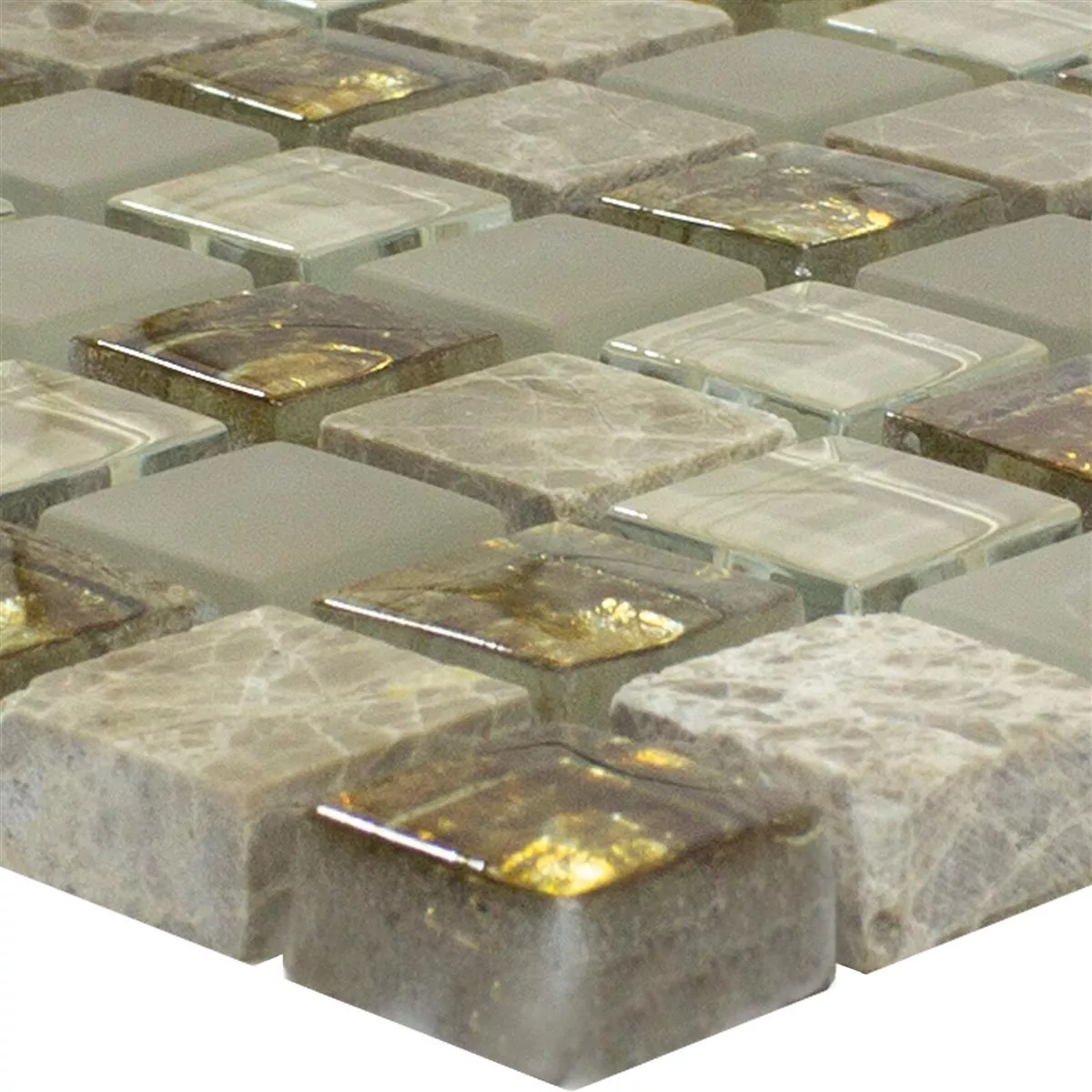 Mosaico de Cristal Azulejos Lexington Cristal Mezcla de Material Marrón