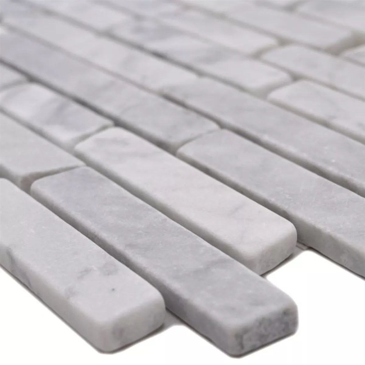 Mármol Piedra Natural Azulejos De Mosaico Mali Carrara Blanco