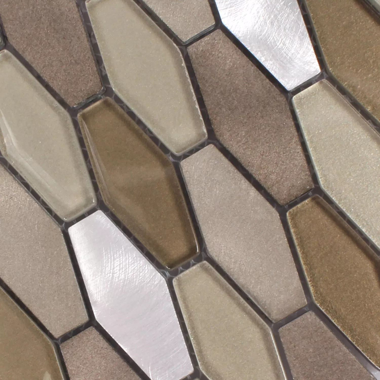 Azulejos De Mosaico Cristal Metal Lupo Hexagonales