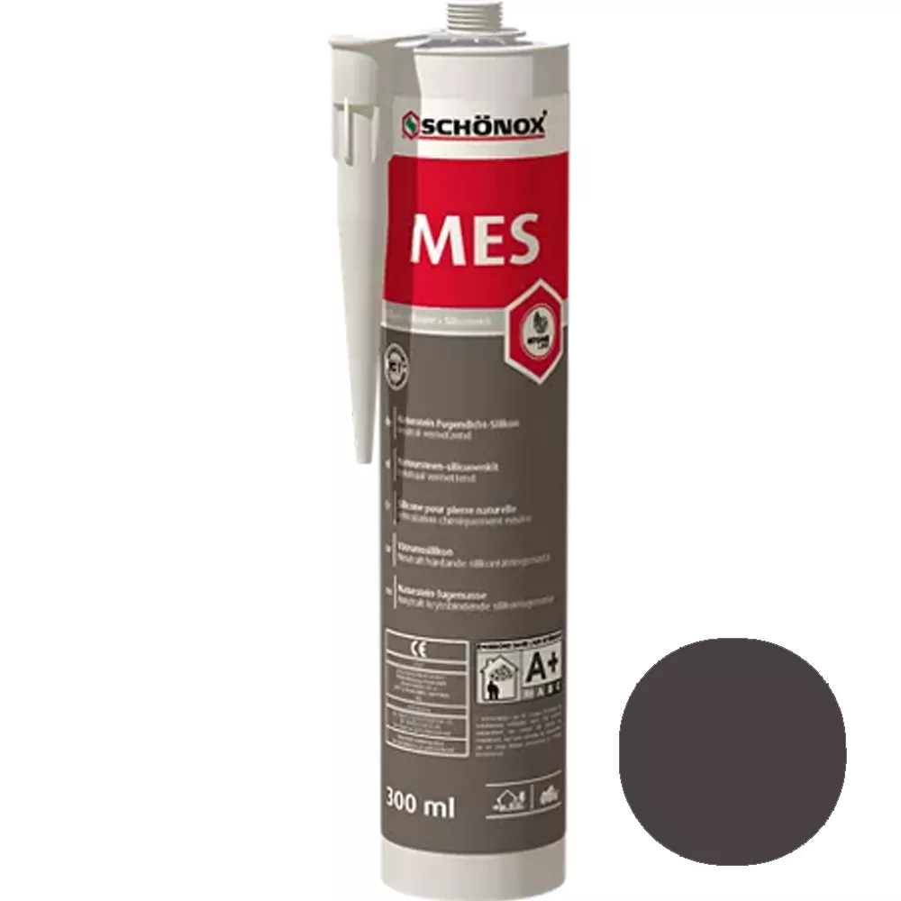 Sellador de juntas de mármol Schönox MES Silicona Antracita 300 ml