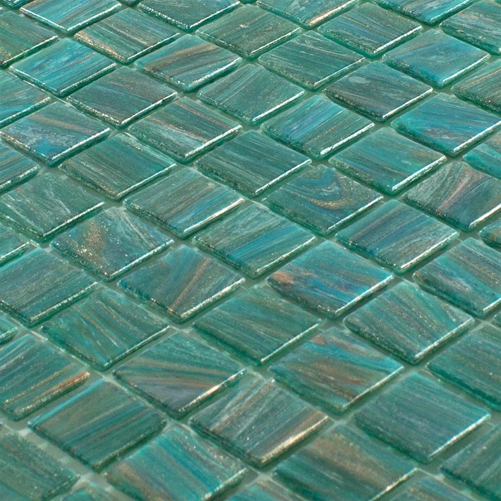 Muestra Cristal Azulejos De Mosaico Ogeday Efecto Oro Verde