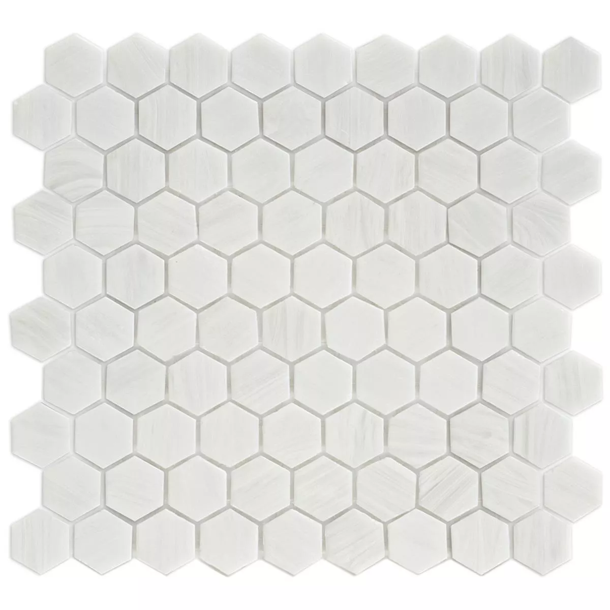 Mosaico de Cristal Azulejos Trend-Vi Hexagonales 280 Blanco