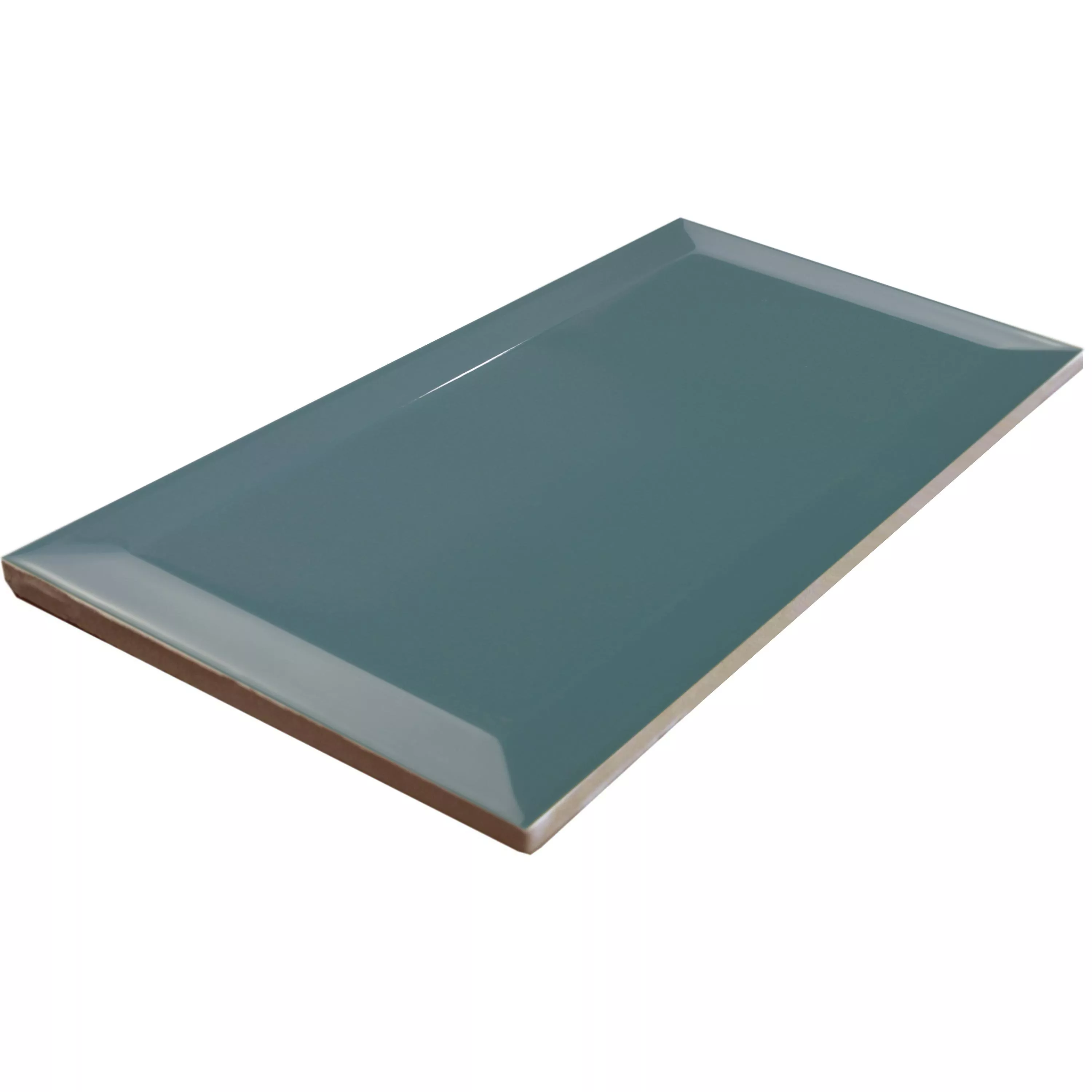 Muestra Metro Revestimientos Brussel Faceta 10x20x0,7cm Teal