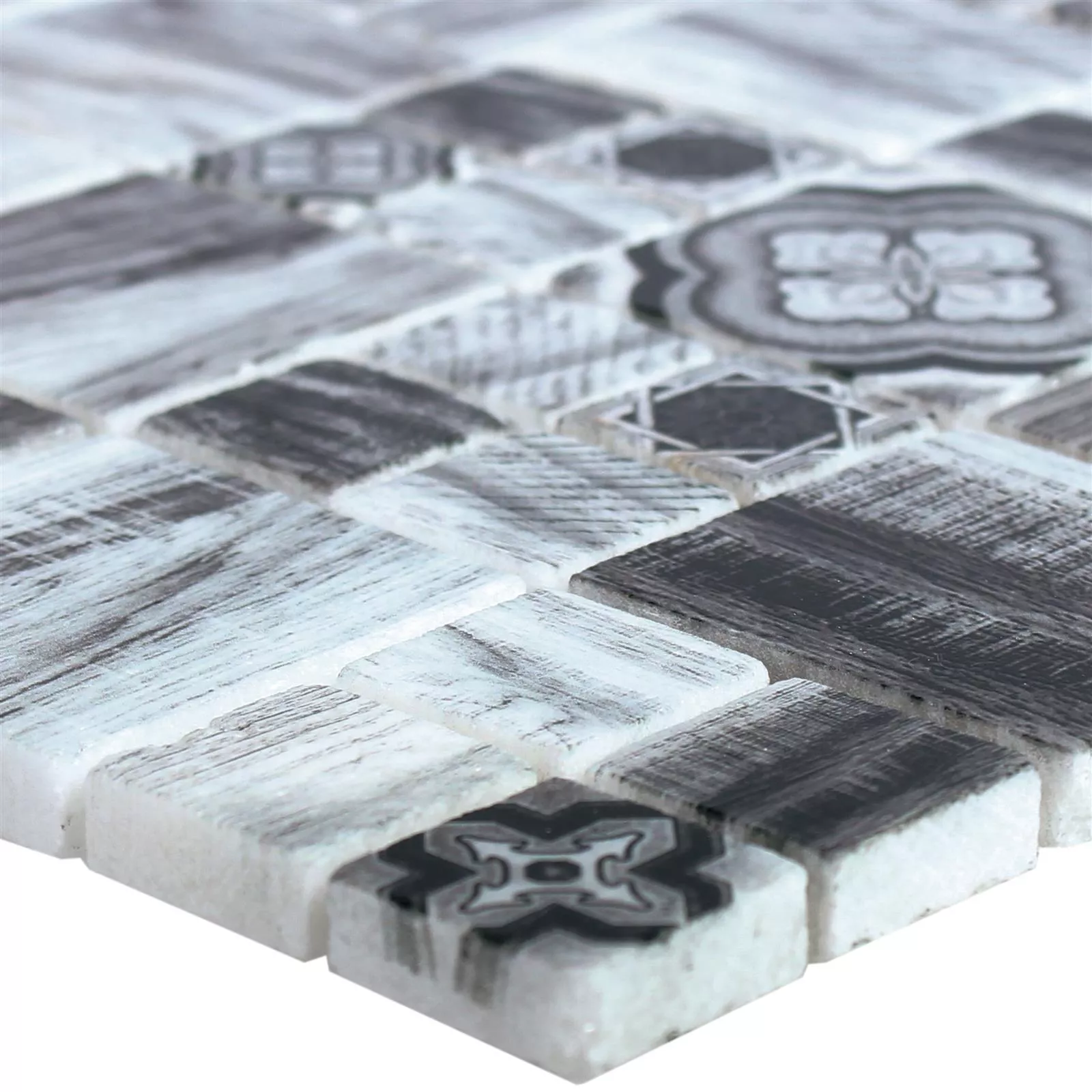 Mármol Piedra Natural Aspecto De Madera Azulejos De Mosaico Portland Gris Mix