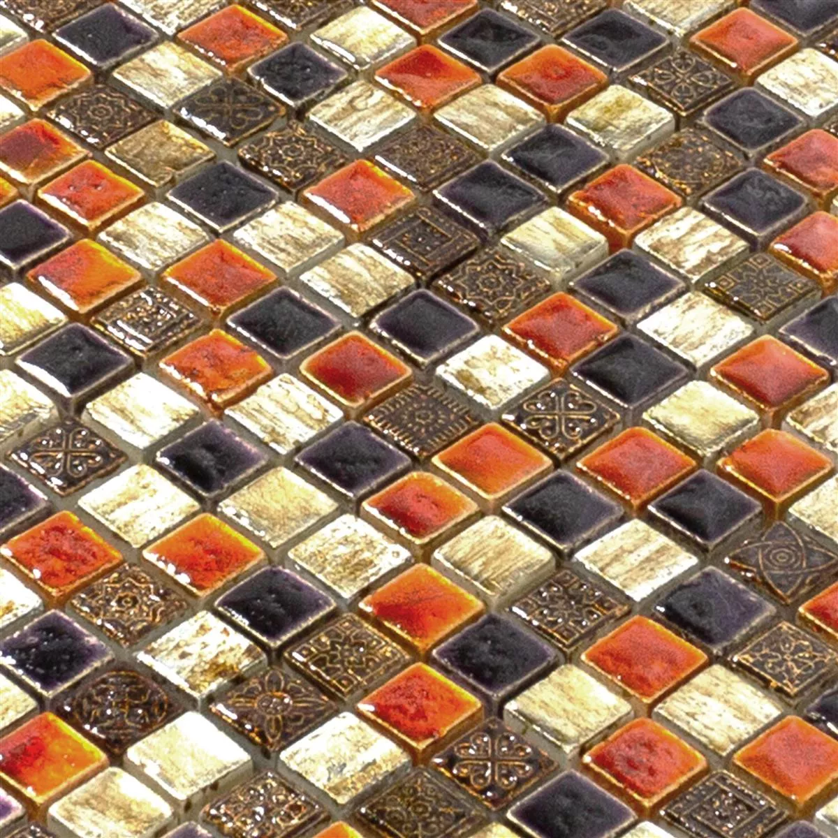 Piedra Natural Azulejos De Mosaico Toskana Rojo Cobre Mix
