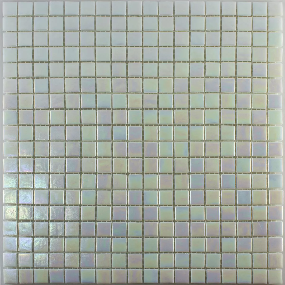 Mosaico De Cristal Efecto Nacarado Ingolstadt Blanco Cuadrado 15