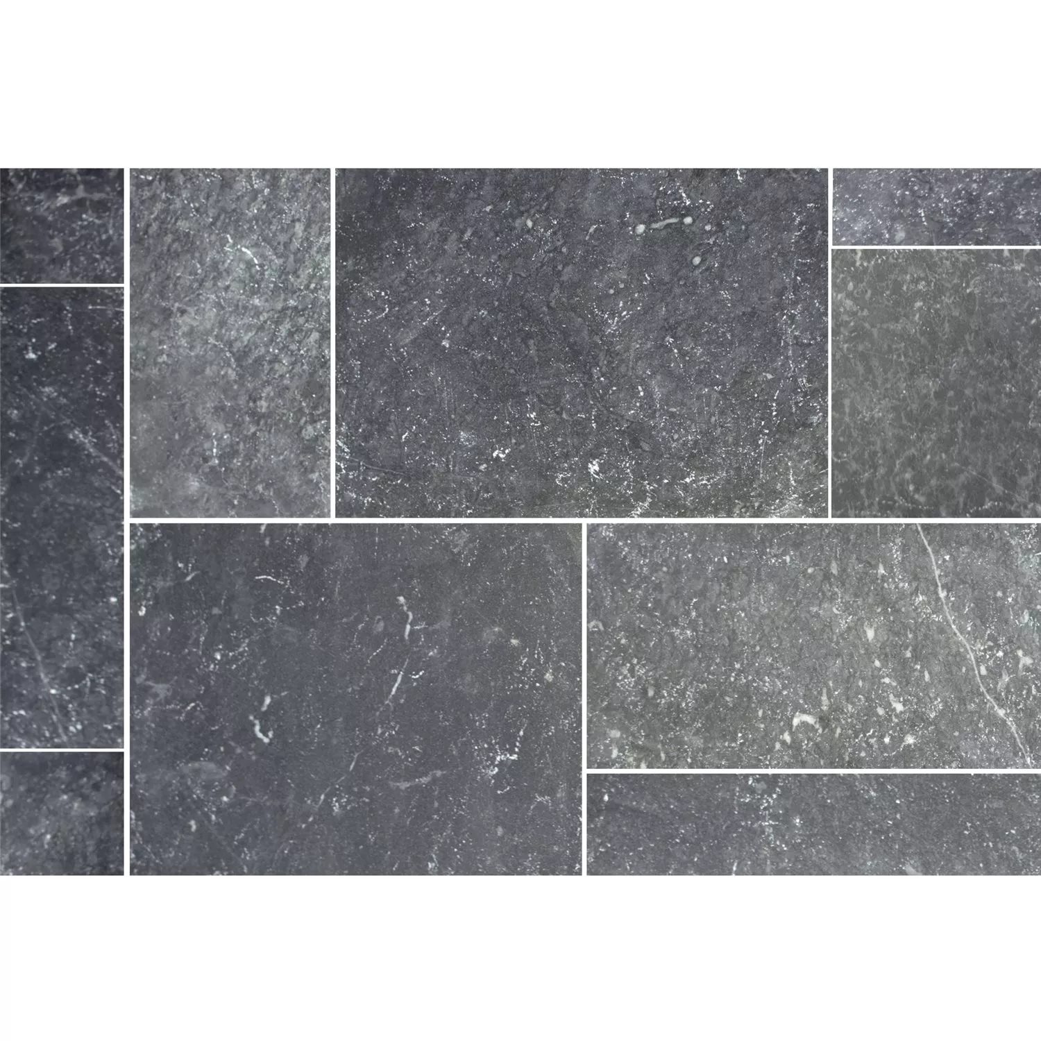 Azulejos De Piedra Natura Visso Nero Composite Romana Azulejos De Piedra Natura Visso Nero Composite Romana