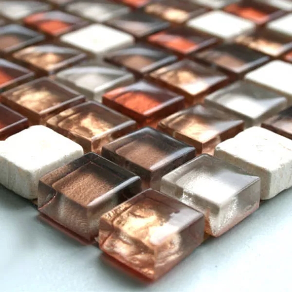 Azulejos De Mosaico Cristal Mármol 15x15x8mm Rojo Mezcla Azulejos De Mosaico Cristal Mármol 15x15x8mm Rojo Mezcla