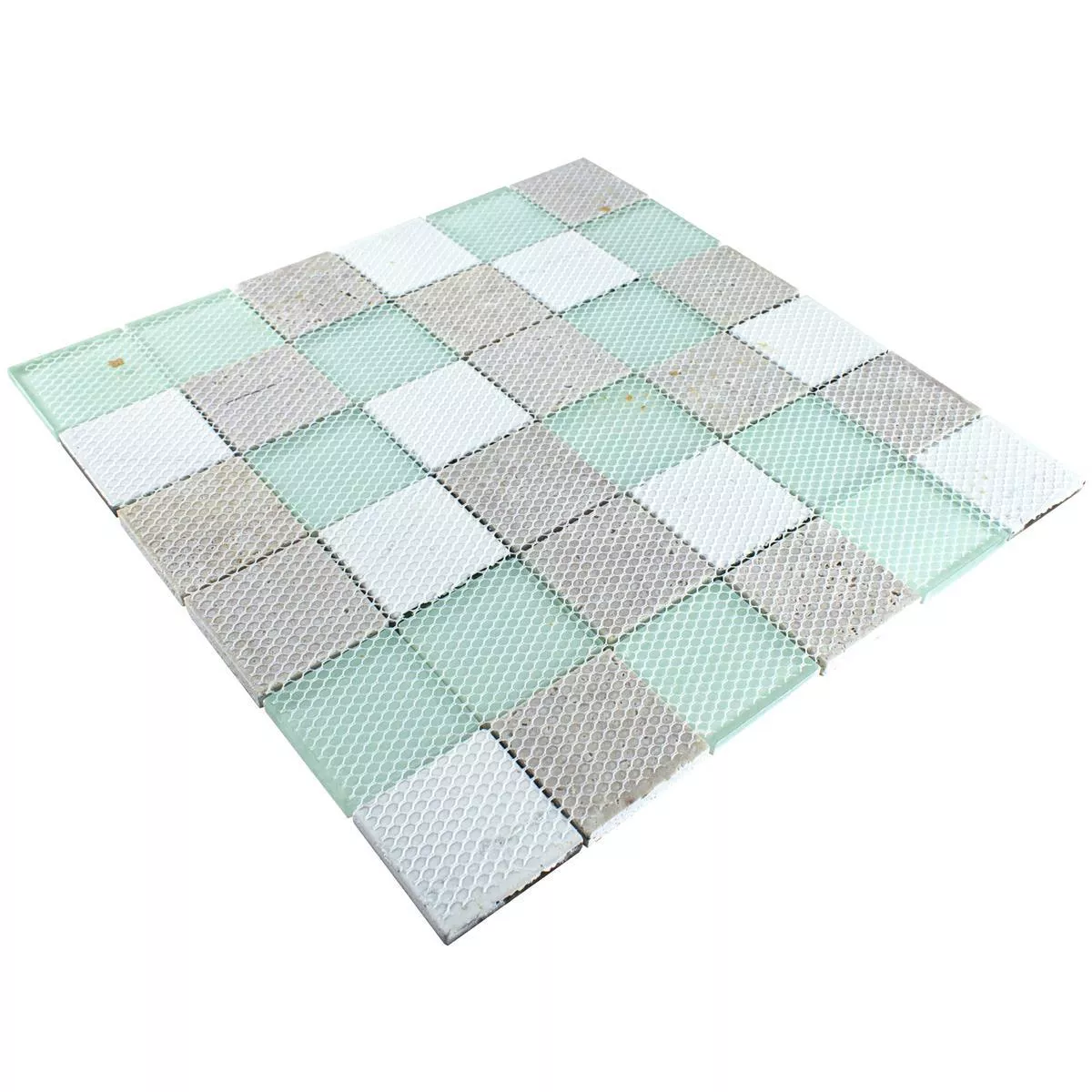 Mosaico de Cristal Azulejos Aspecto de Madera Norwalk Gris Marrón Verde Q48