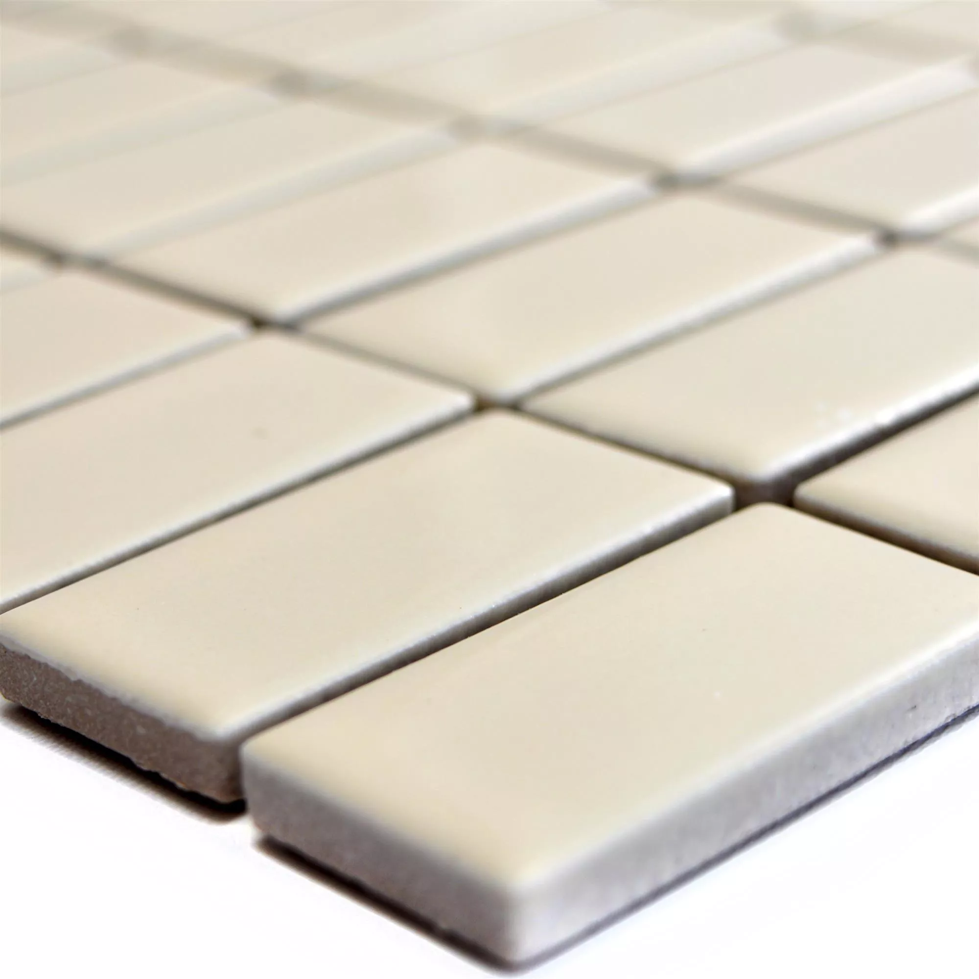Cerámica Azulejos De Mosaico Adrian Beige Mate Rectángulo Cerámica Azulejos De Mosaico Adrian Beige Mate Rectángulo