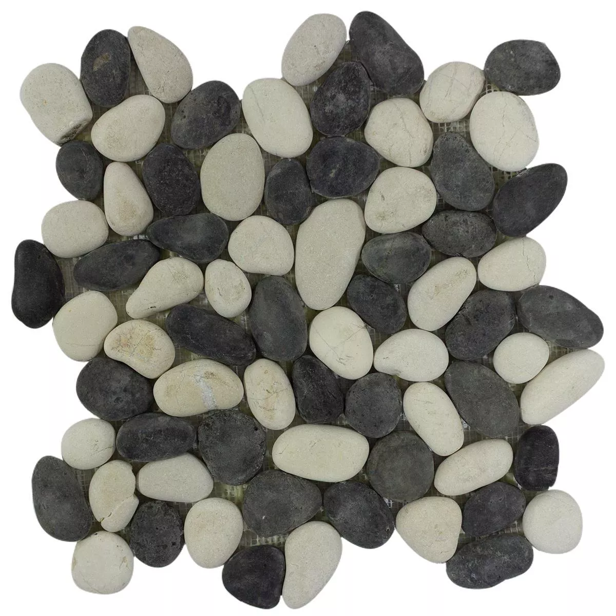 Mosaico De Guijarros Azulejos Xanthos Negro Blanco