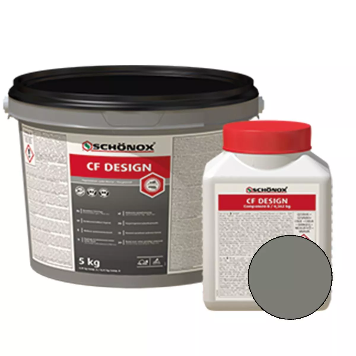 Lechada Schönox CF Design Resina Epoxi Colorfuge Gris 5 kg