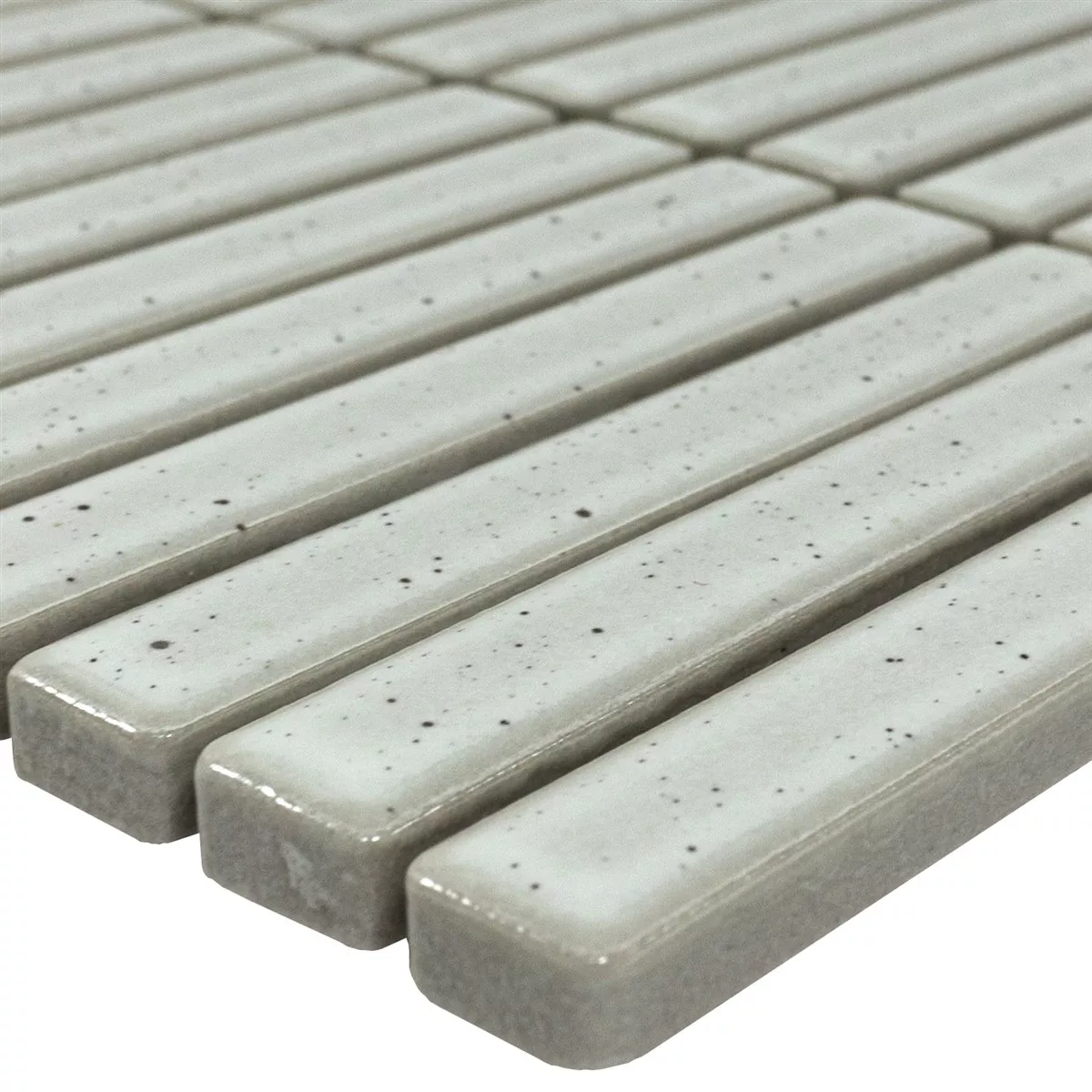 Azulejos De Mosaico Wallachia Blanco Viejo Brillante 12x92x8 mm