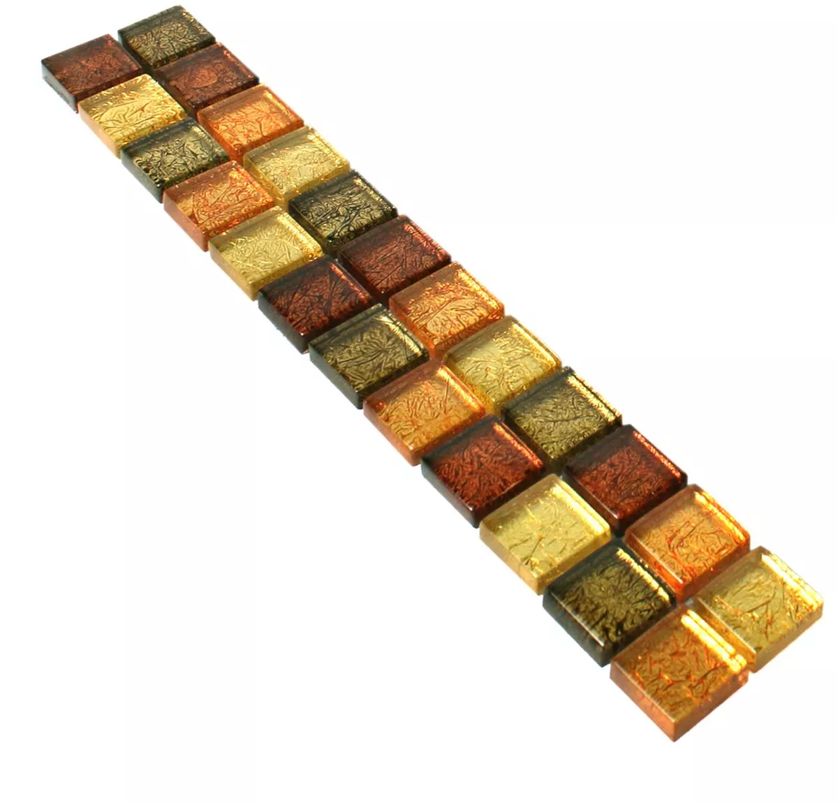 Mosaico de Cristal Azulejos Borde SantaFe Oro Naranja Q23
