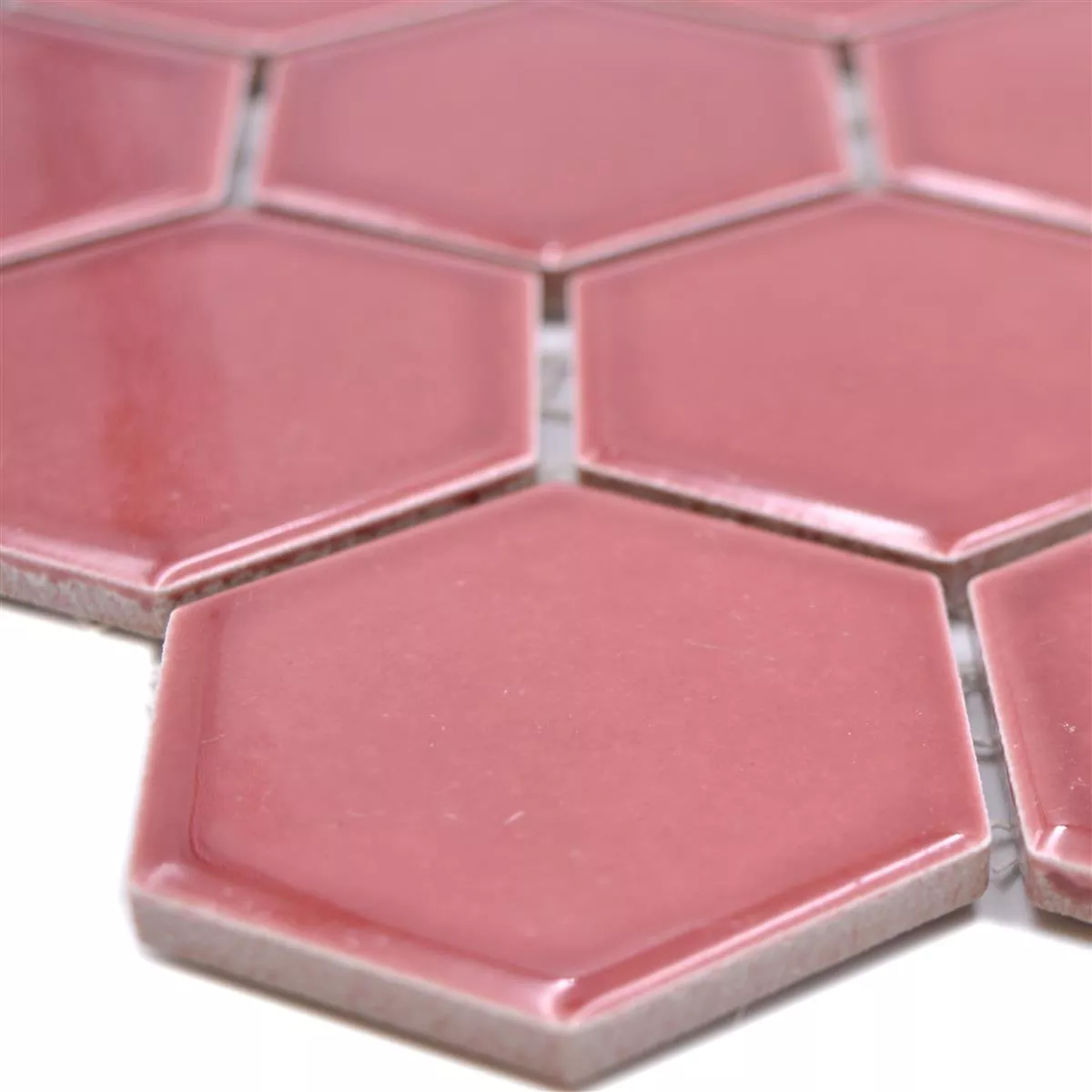 Mosaico Cerámico Salomon Hexagonales Bordeaux Rojo H51 Mosaico Cerámico Salomon Hexagonales Bordeaux Rojo H51