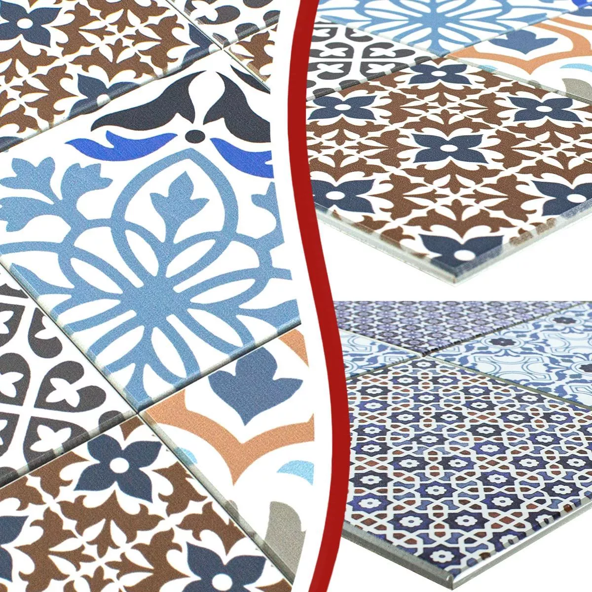 Vinilo Azulejos De Mosaico Autoadhesivo Poznan