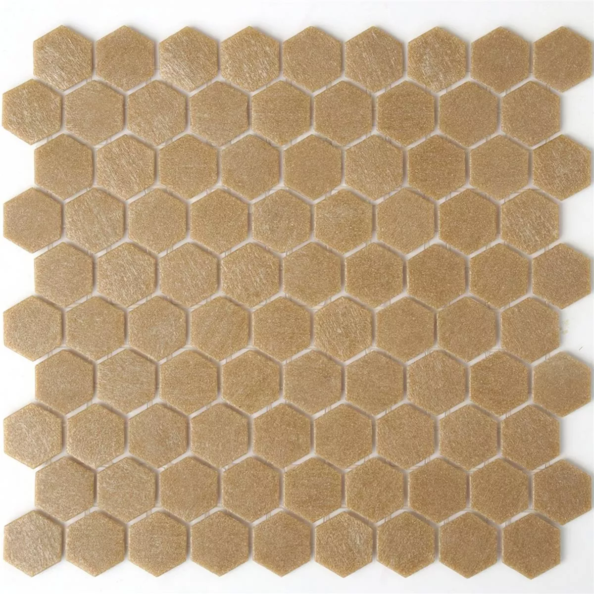 Mosaico de Cristal Azulejos Trend-Vi Hexagonales 182 Marrón Claro