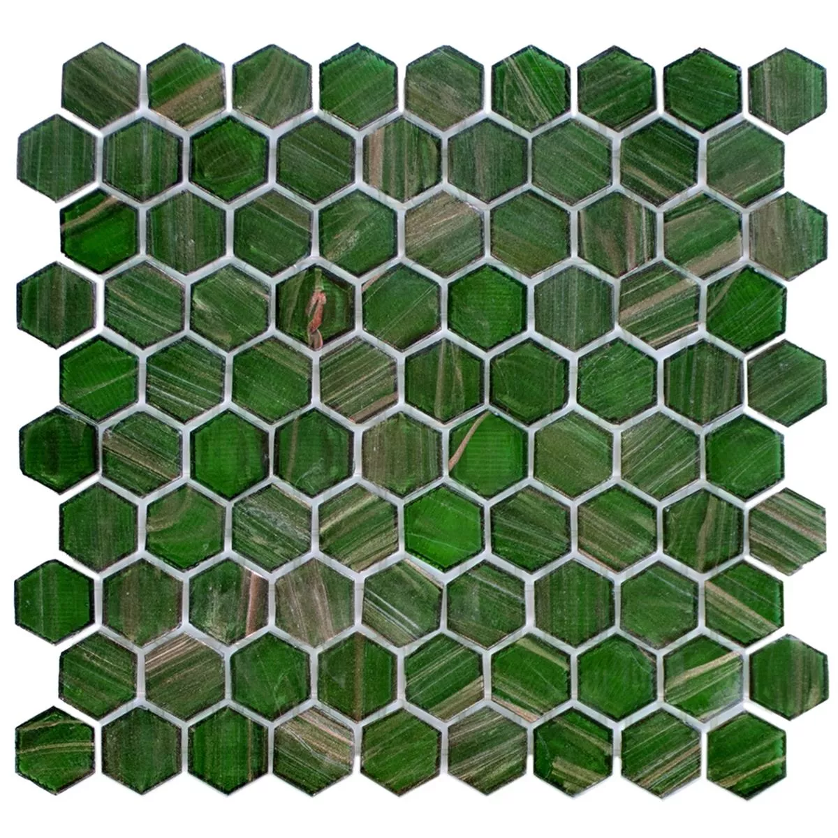 Mosaico de Cristal Azulejos Trend-Vi Hexagonales 236 Verde Mosaico de Cristal Azulejos Trend-Vi Hexagonales 236 Verde