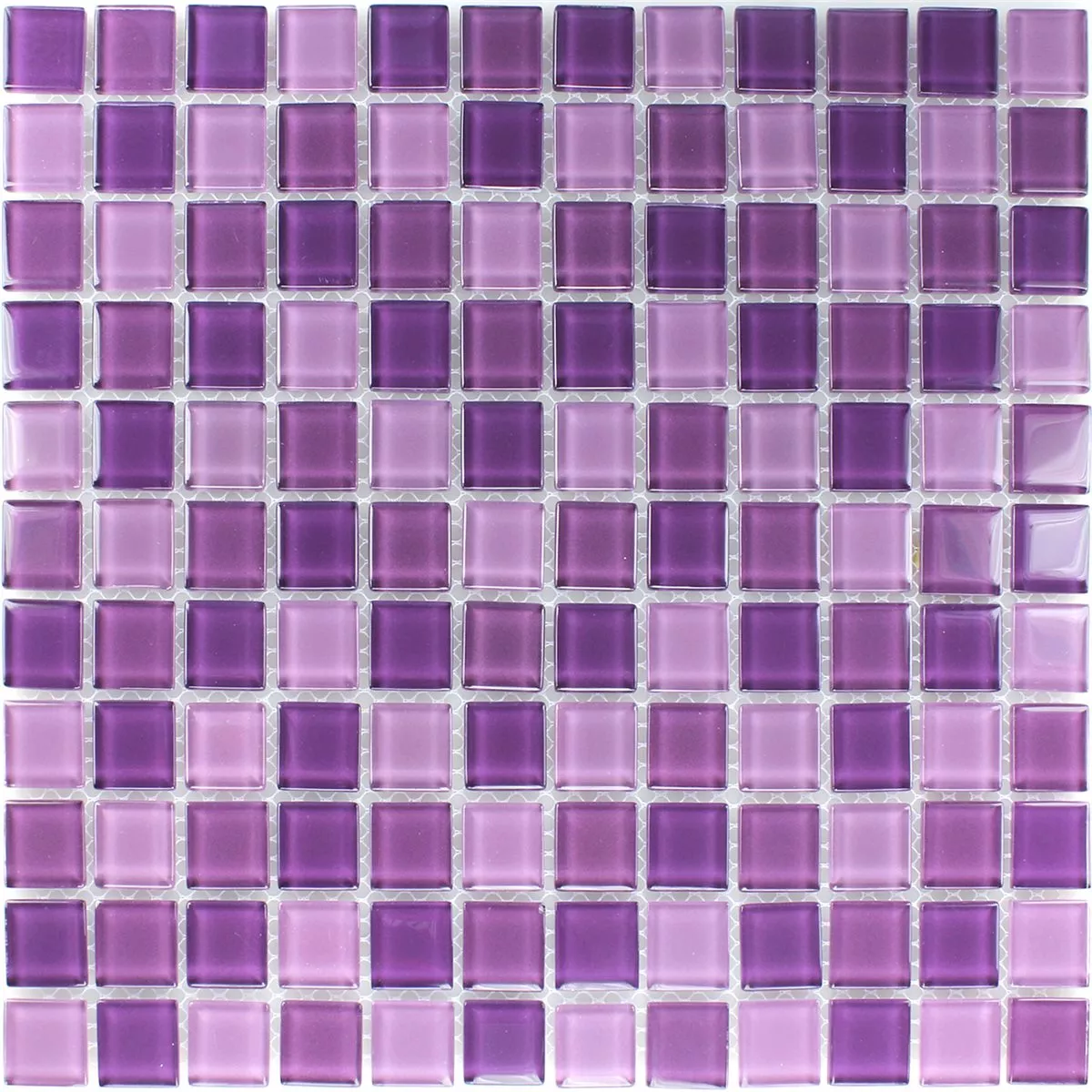 Muestra Mosaico De Cristal Azulejos Púrpura Mezcla 
